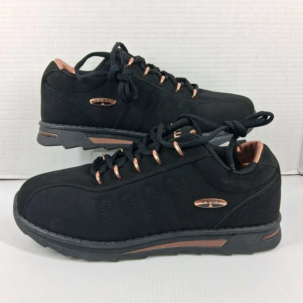 Lugz Change Womens Sneakers Black Rose Gold WCHG2D-0180 Size 9.5 NEW